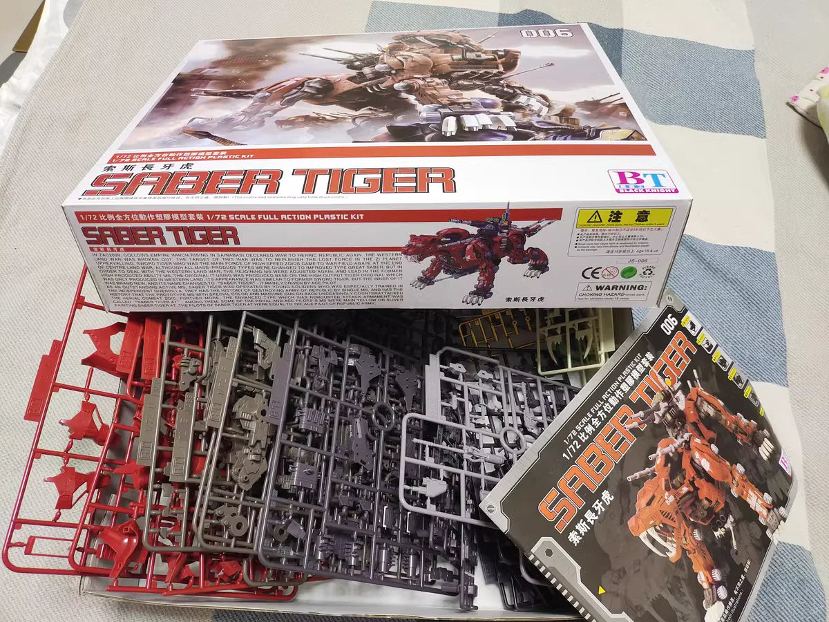 Zoids Bt Model Js003 Rpz-028 Blade Liger Ab Bang Ver. 1:72 Scale Building Blocks Full Action Plastic Kit Assemble Model toy