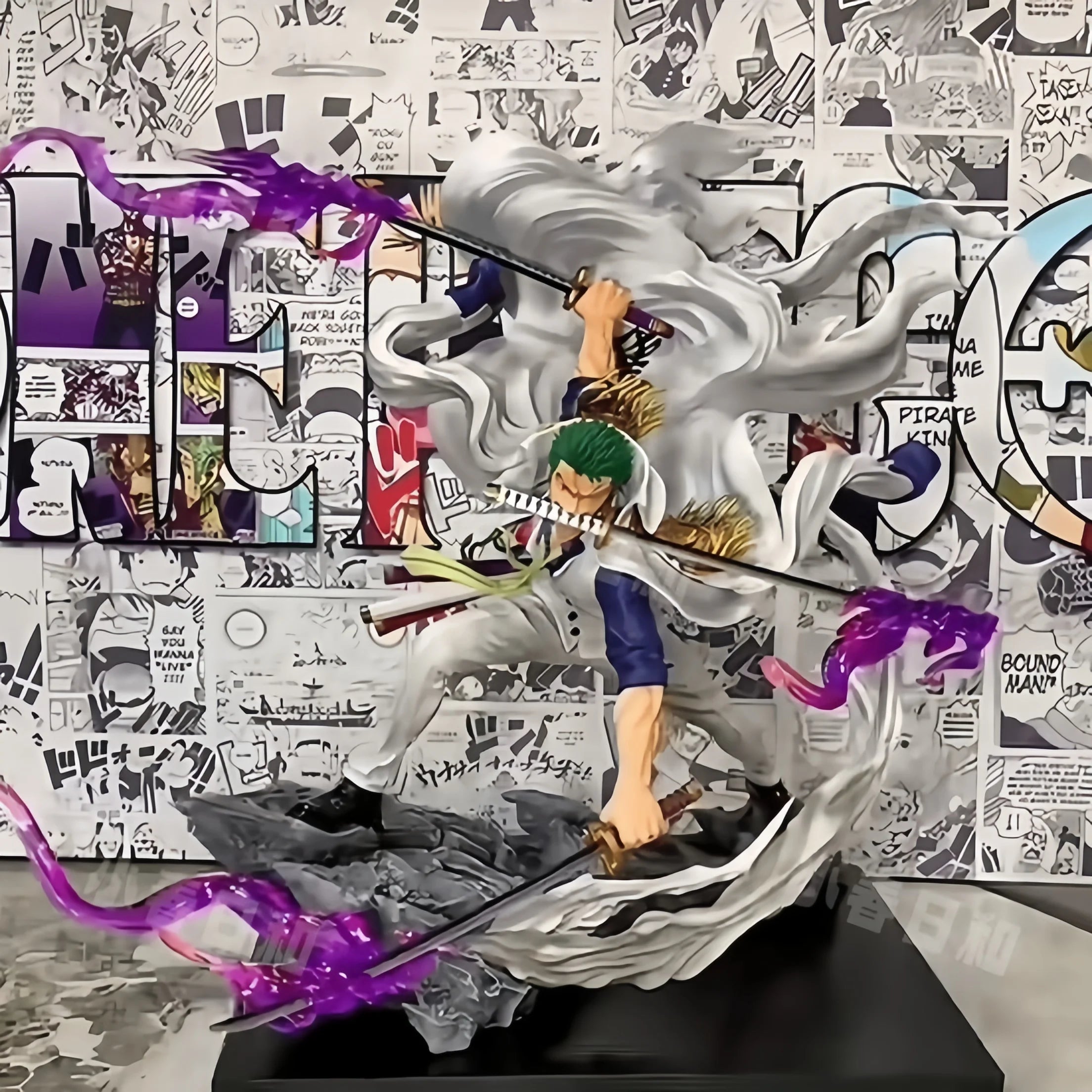 22cm/8.6in One Piece Aimee Figure Roronoa Zoro Figure GK Pvc Statue Collection Model Toys Prize Figure Ornament Doll Gifts