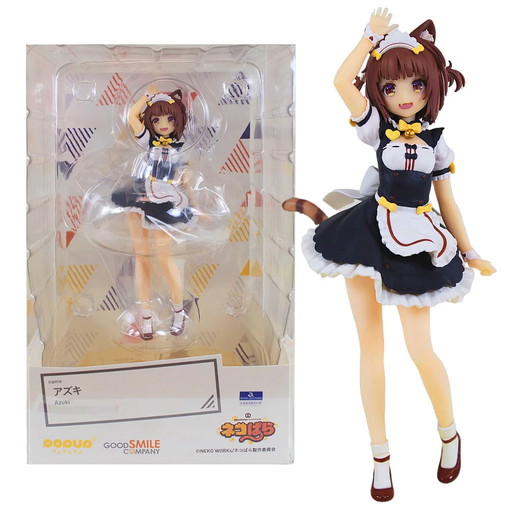 16CM Anime Nekopara Azuki Figure Standing Maid Outfit Ver Coconut Anime Model Toy Gift Collection Action Figure PVC