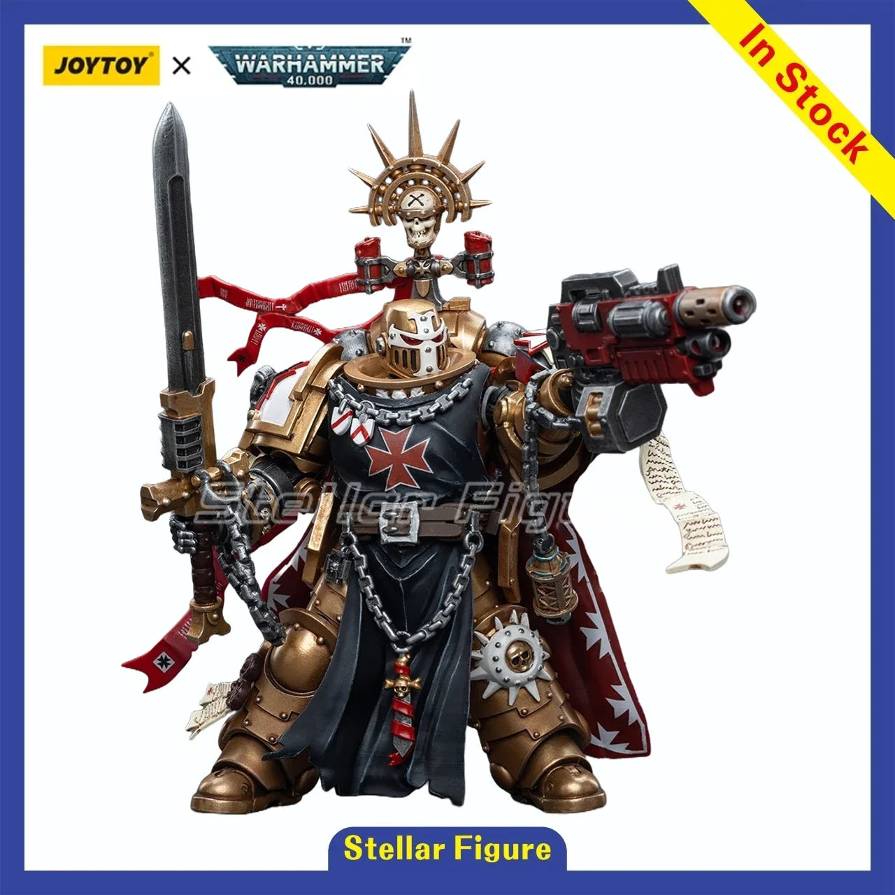 【SF】JOYTOY 1/18 Action Figure Black Templars High Marshal Helbrecht Model Toys Gifts Collection Ornaments