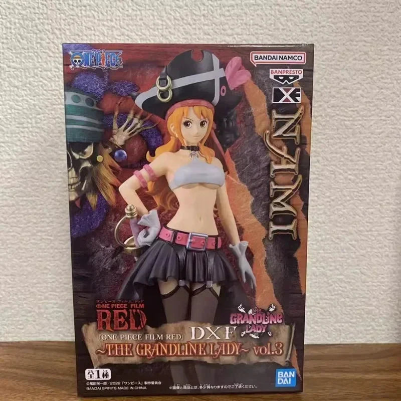 Auf Lager Bandai Original BANPRESTO Anime ONE PIECE FILM RED DXF Nami PVC Figur Actionfiguren Modell Spielzeug WY