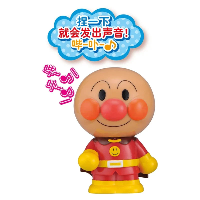 Bandai Eyewear Factory's ANPANMAN Breadman Pinched Sound Soft Rubber Figurine - Breadman Desktop Figurine Model Figure