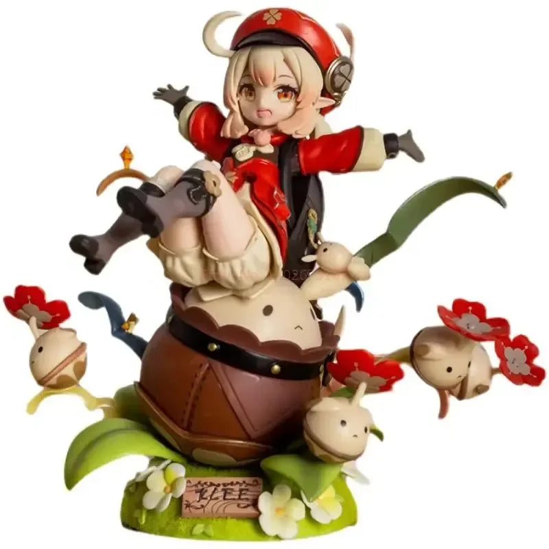 18cm Game Genshin Impact Klee PVC Anime Action Figure Kawaii Car Desktop Decoration Statue Collectible Ornament Model Toys Gifts