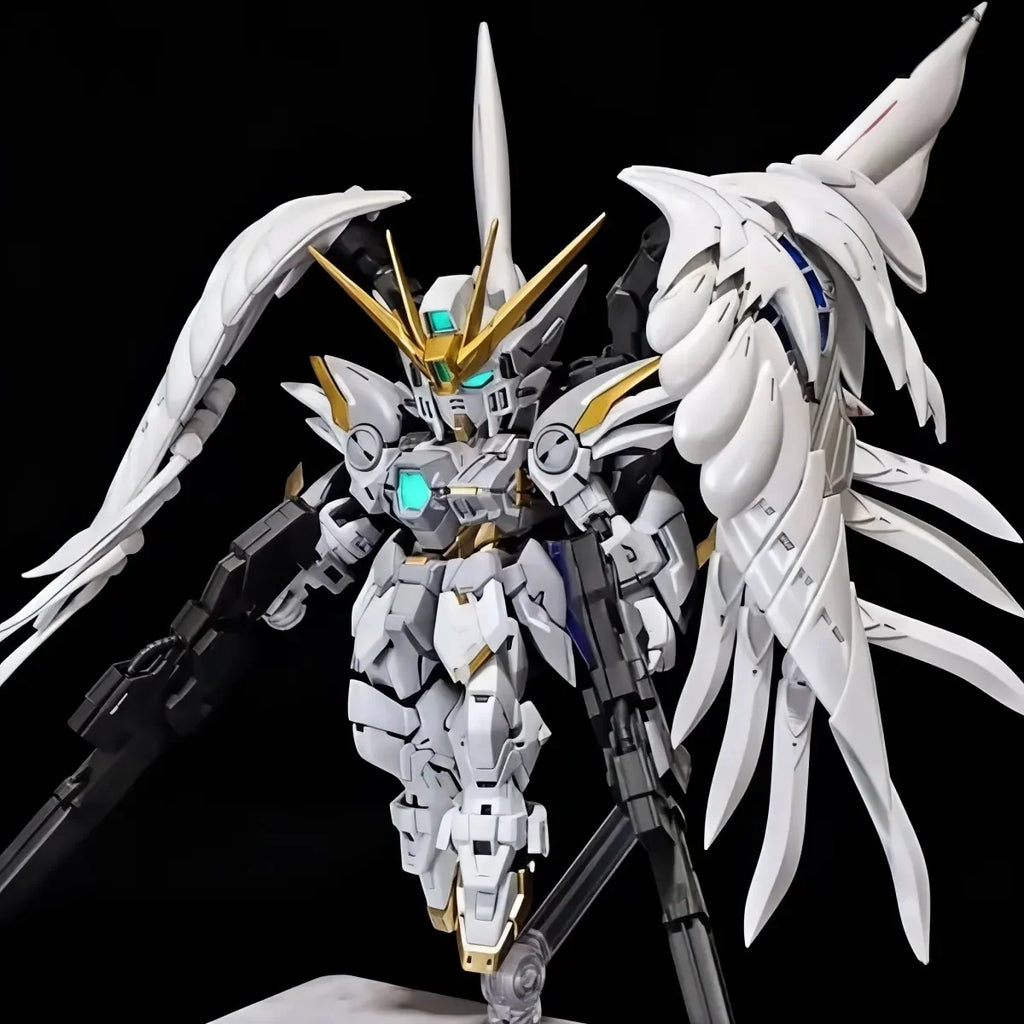 MGSD Wing Zero Snow White Ew Angel Version Spray Painted Plastic Toy Model Kit Action Figures Movable Mecha Model Boys Gifts