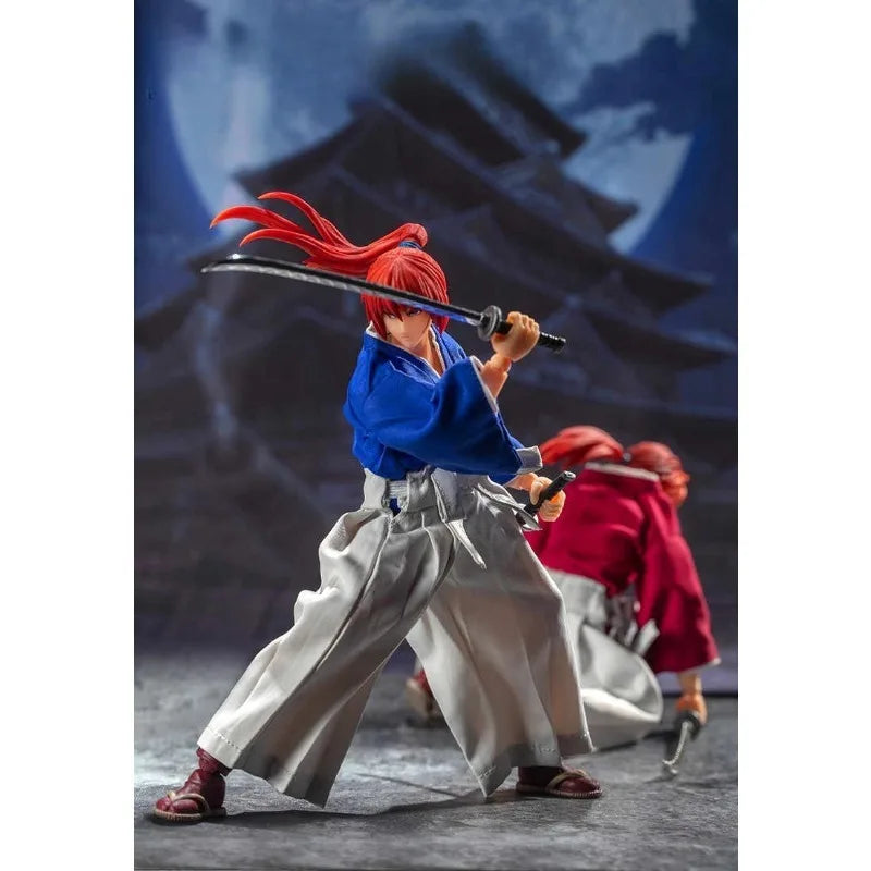 Dasin/Great Toys/GT Rurouni Kenshin Himura Sagara Sanosuke Shishio Makoto SHF 1/12 16cm/6 inch PVC Action Figure Model In Stock