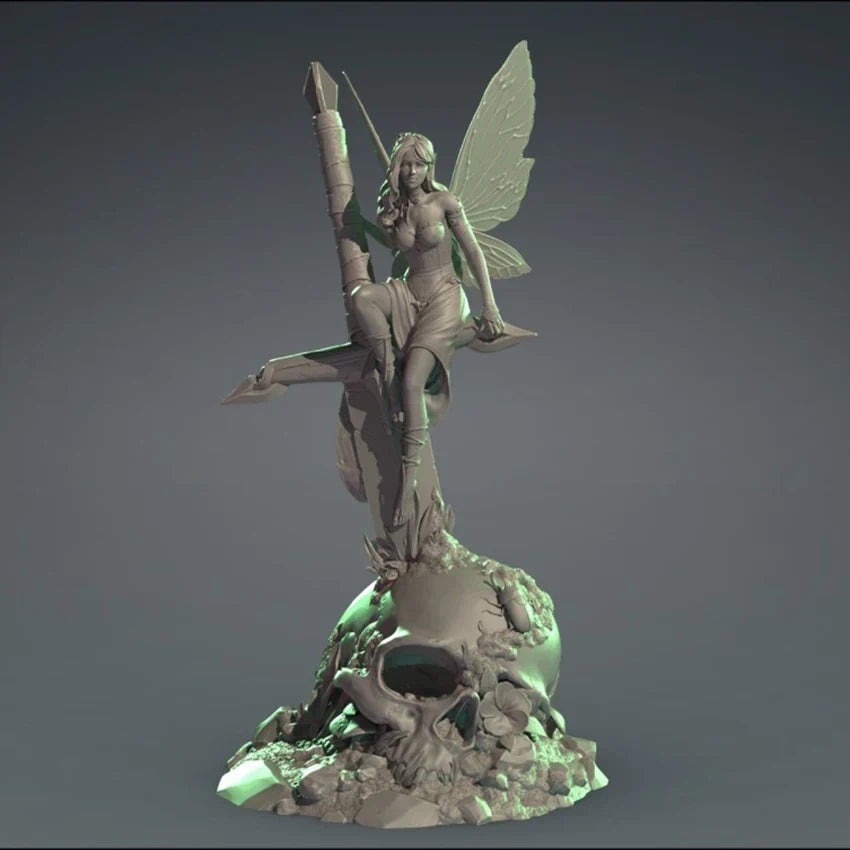 Unassambled   1/24  Sword Faery ancient fantasy woman  figure  Resin figure miniature model kits Unpainted