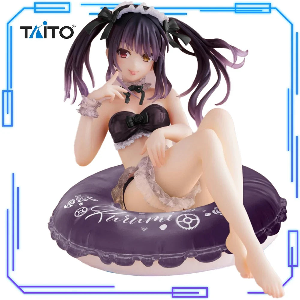 In Stock TAITO Original Genuine Anime DATE ALIVE IV Aqua Float Girls Figure Kurumi Tokisaki Renewal 10cm Collections Model Toys