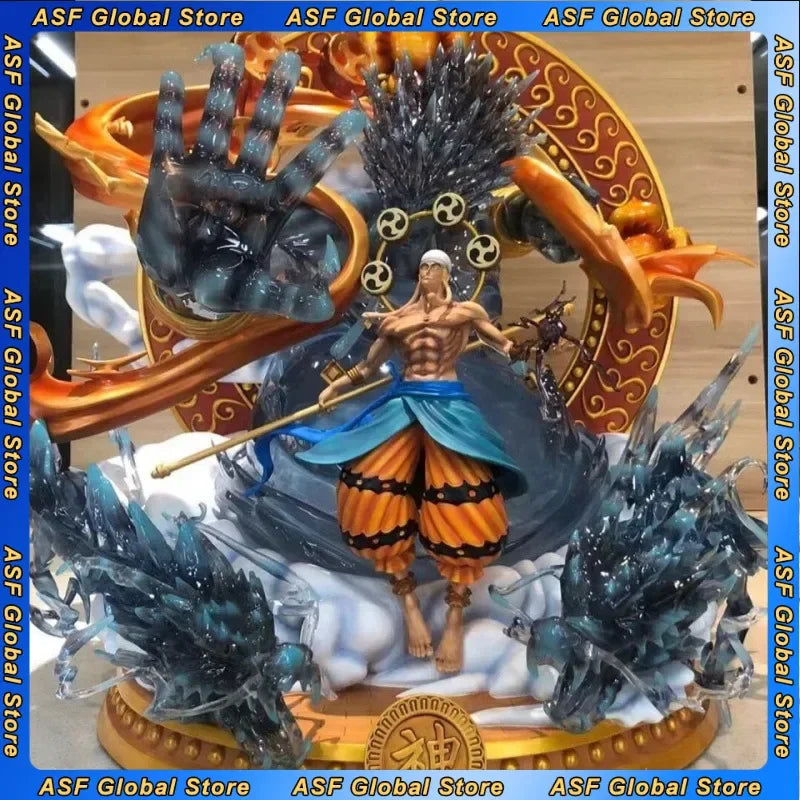 29cm One Piece Anime Figure Enel Thor Sky Island Character Periphery Pvc Model Doll Desktop Decoration Display Children Gift Toy