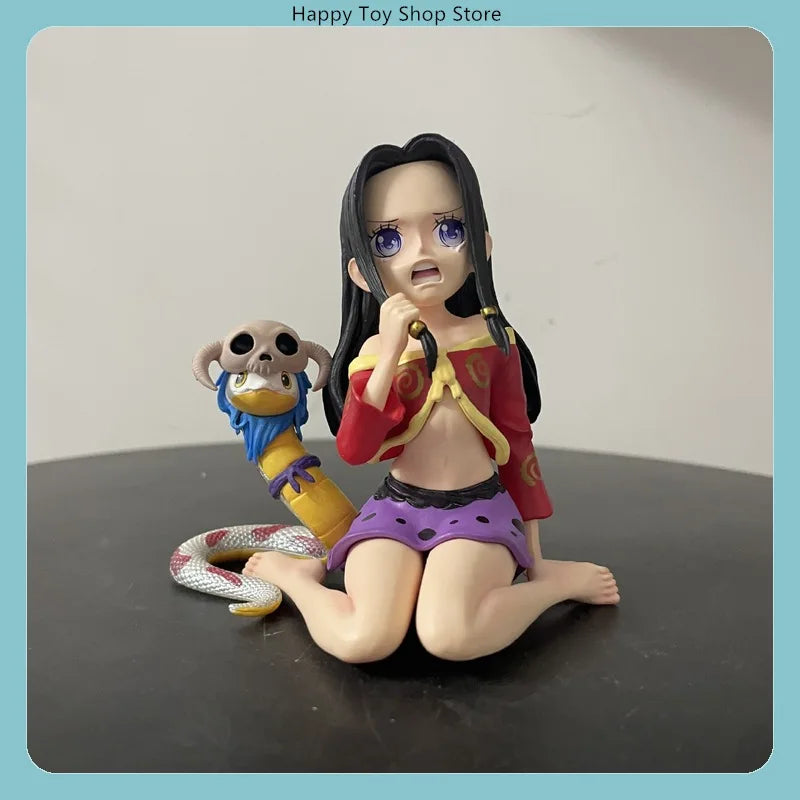 Cute Version One Piece Boa Hancock Childhood Little Empress Super Cute Snake Princess Anime Figure Desktop Car Ornament