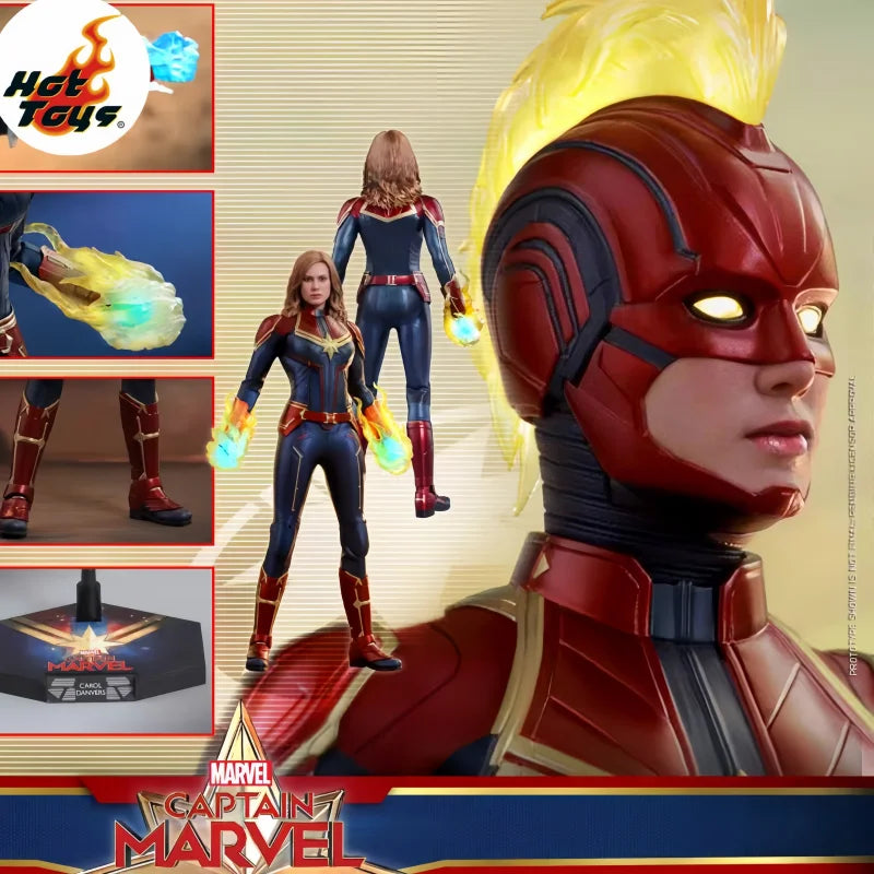 2025 Original Hot Toys Captain Marvel Actionfigur The Avengers 1/6 Ht MMS522 Anime Figur Deluxe Edition Modelle Spielzeugsammlung