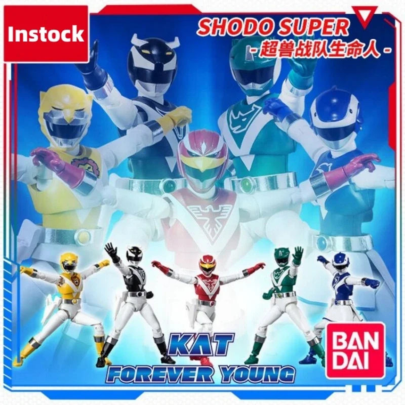 Bandai Original Shodo Shokugan Choujuu Sentai Liveman Super Minipla Liveman Life Robot Boxer Anime Action Figures Toys Boy Gifts