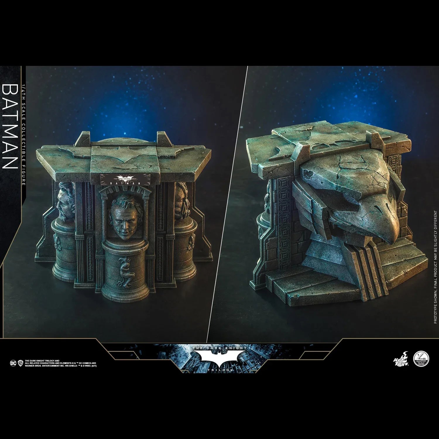 [In Stock] HotToys HT 1/4 QS019 "Batman Trilogy" Batman Batman Standard Edition Mobile Soldier Set Model Figure Toy Collection