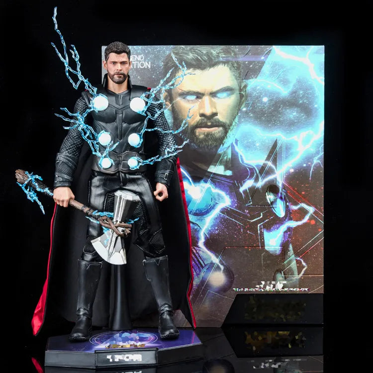 Marvel Avengers 3 Hc 1/6 Thor Actionfigur – Bewegliches Gelenkmodell mit Axt Stoffkleidung für Kinder Zeichentrickspielzeug Ornamente