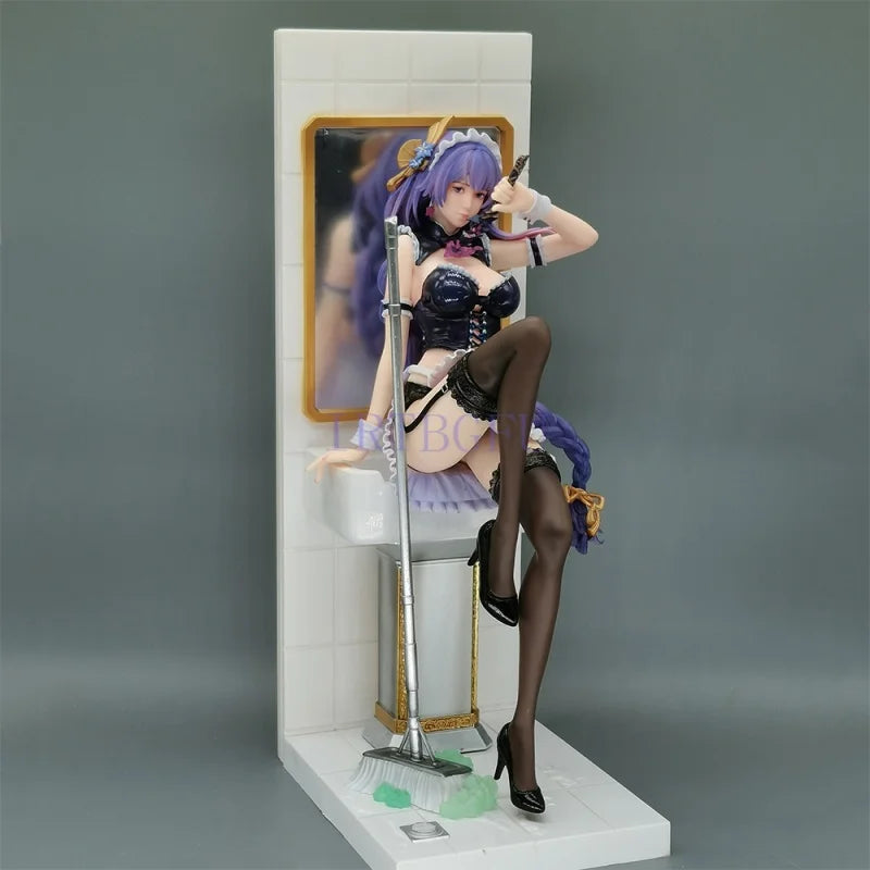 New  Gk Maid Bathroom Beelzebul Genshin Impact Girls Chinese Anime Girl Pvc Action Figure Toy Gk Game Collection Model Doll Gift