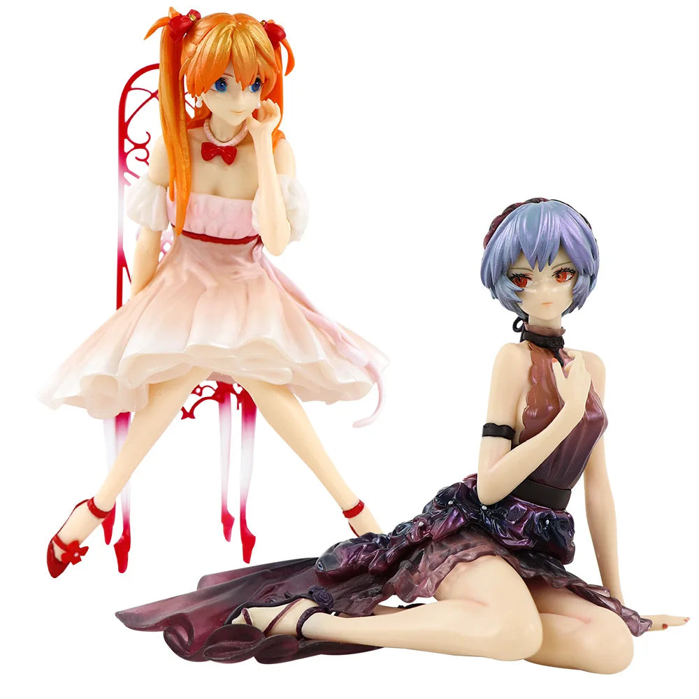 Anime Shin Seiki Evangelion Souryuu Asuka Langley Figure Ayanami Rei 1/7 Whisper of Flower Ver Model Toy Gift Action Figure