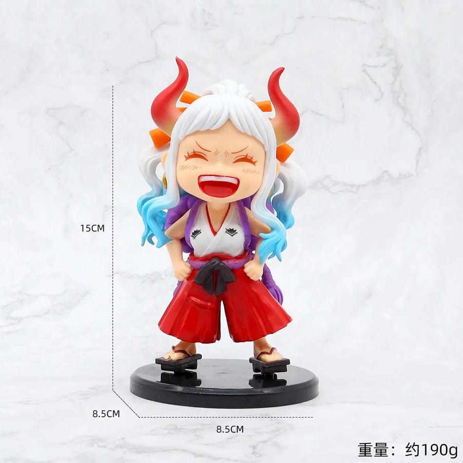 One Piece Anime Figure Doll Portgas D Ace Yamato Q Version Model Decor Peripheral Ornament Children Charm Birthday Gifts Toys