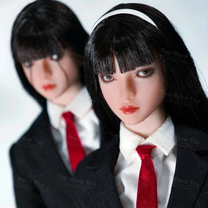 2025 New Stock JKTOYS K-005 1/6 Taboo Girl Tomie Movable Eye Double Head Action Figure 12'' Female Soldier Full Set Toy