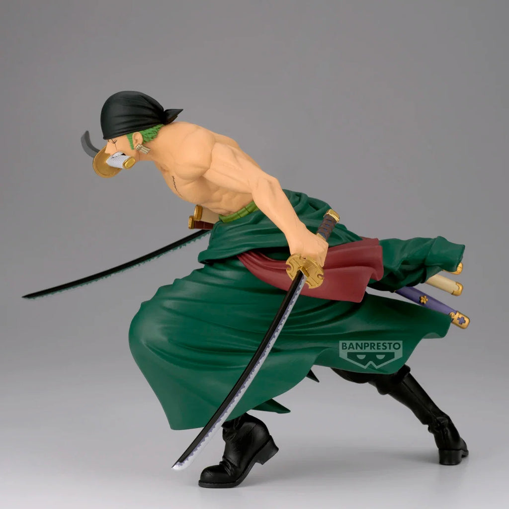 Original BANDAI Banpresto ONE PIECE Grandista Roronoa Zoro PVC Anime Figures Action Figure Model Toys