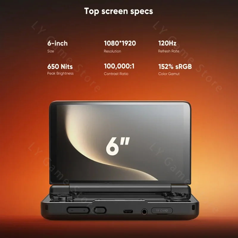 In stock AYN Thor 6'' OLED Dual Screen Gaming Handheld Qualcomm Snapdragon CPU Android13 6000mAh Battery Hall Stick Game Console