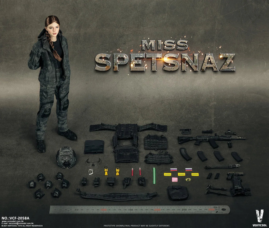 VERYCOOL VCF-2058 1/6 MCB Russian Special Combat Women Soldier Figure Model 12'' Female Action Doll Full Set Collectible Toy