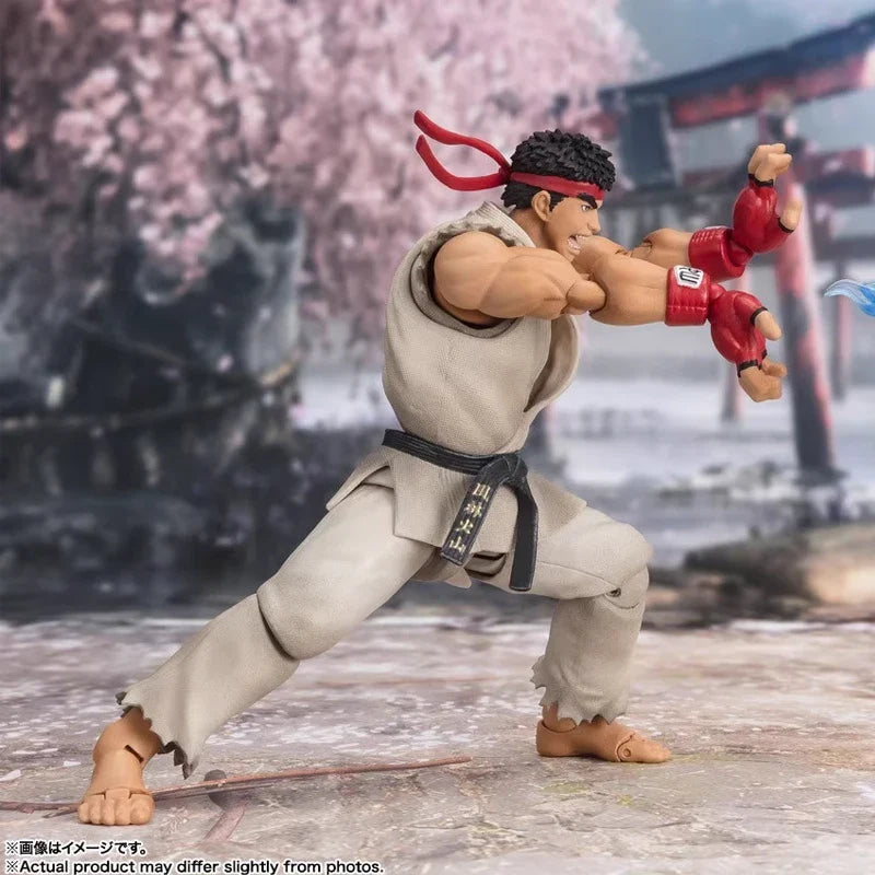 Bandai Genuine SHF Street Fighter(SF)CHUN-LI GUILE RYU OUTFIT 2 Anime Action Figure Collectible Model Toy Ornament Gift Children