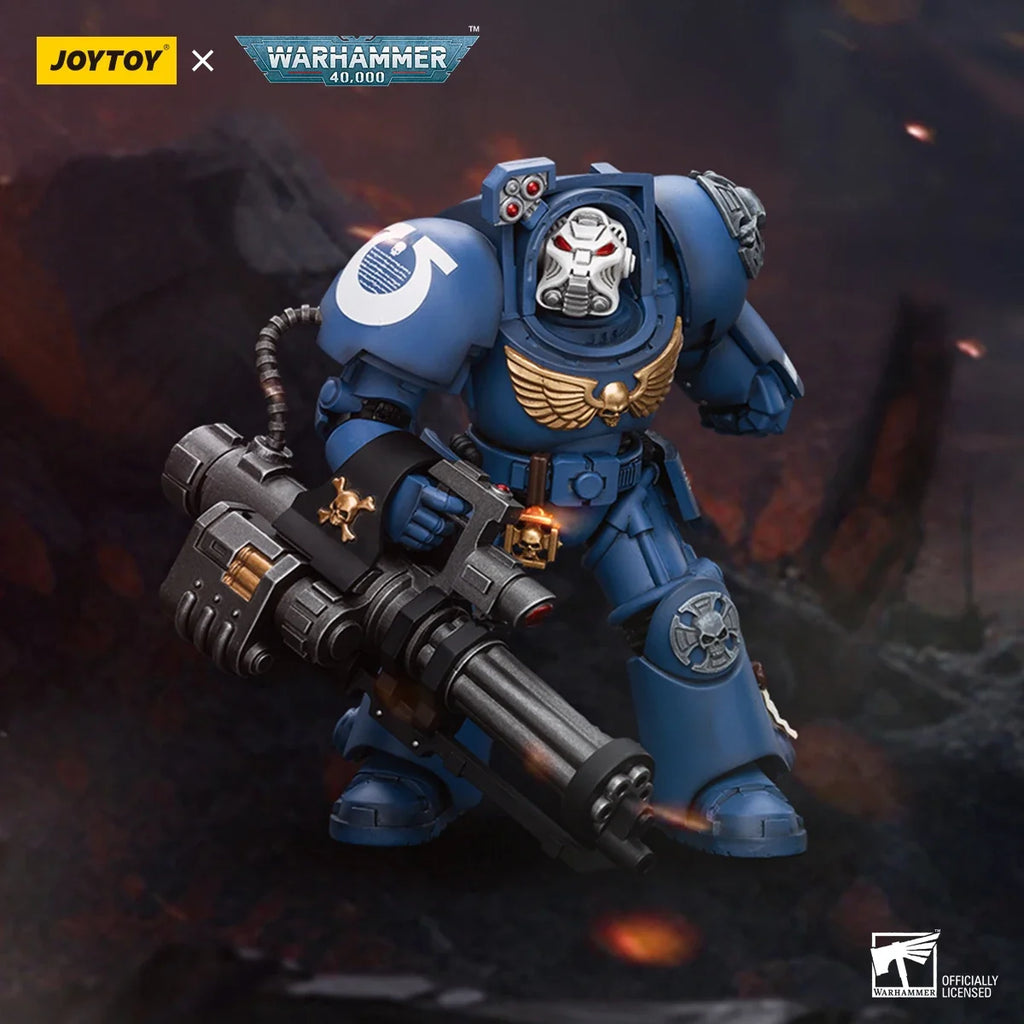 JOYTOY Warhammer 40K 1/18 Action Figures Ultramarines Terminator Squad Storm Bolter Assault Cannon  Anime Model Toys Gift