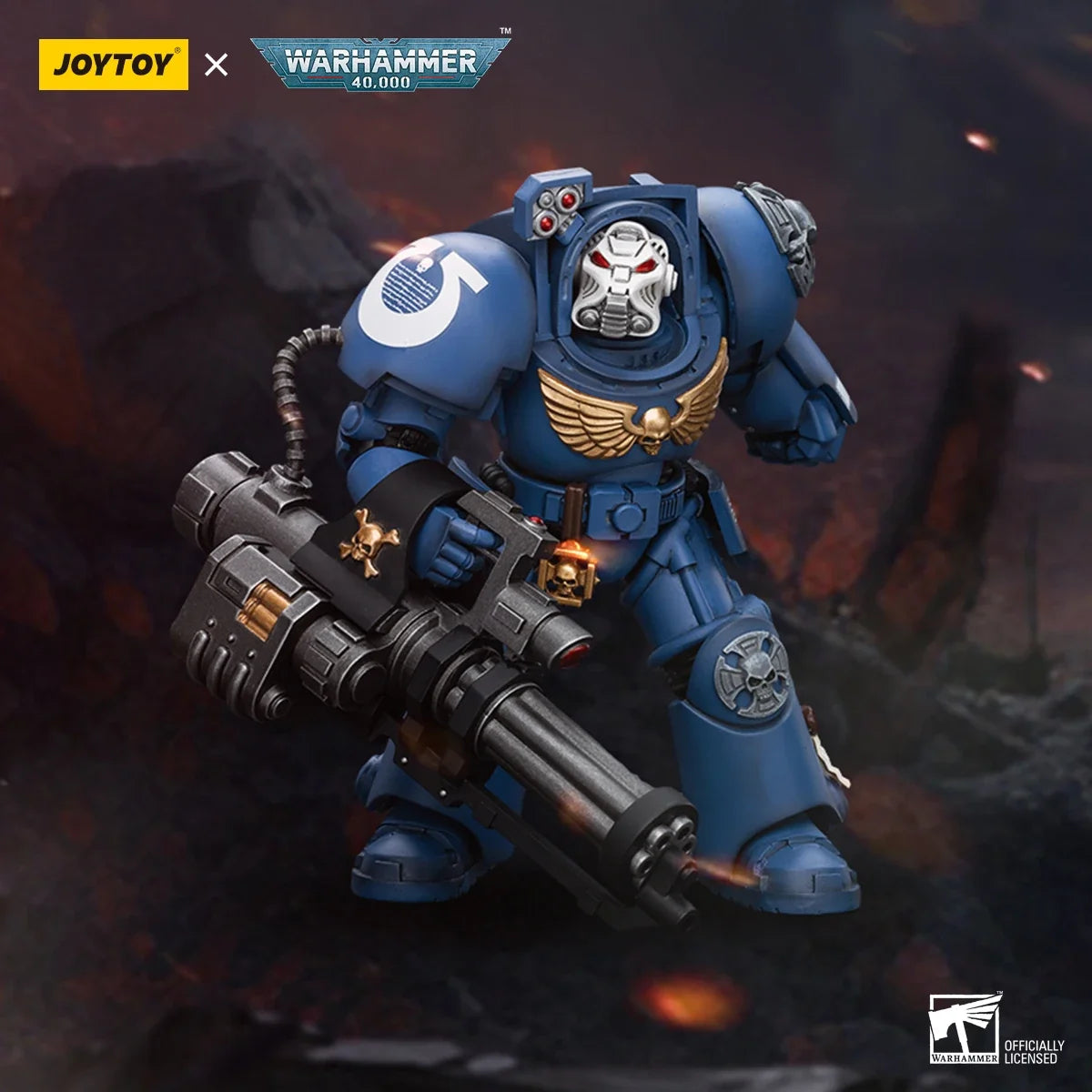 JOYTOY Warhammer 40K 1/18 Action Figures Ultramarines Terminator Squad Storm Bolter Assault Cannon  Anime Model Toys Gift