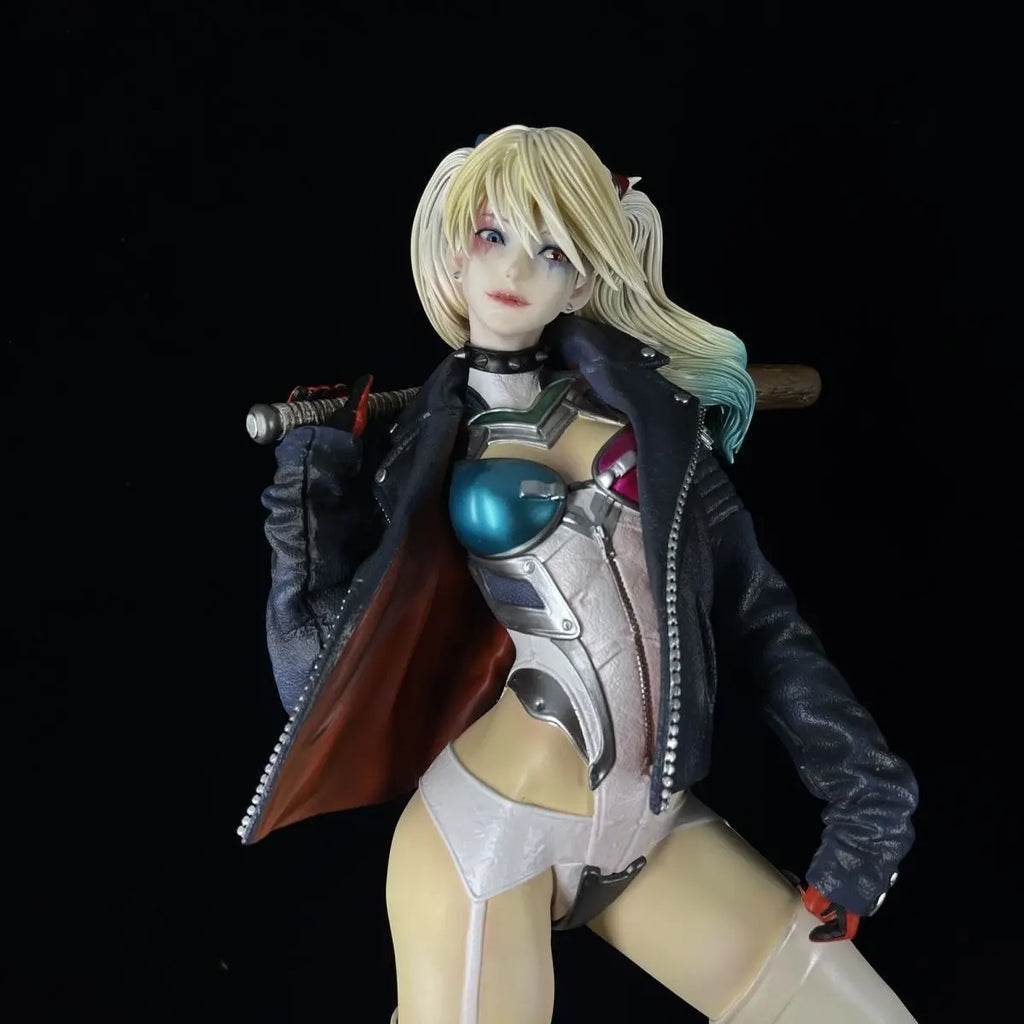 33cm Harleen Quinzel Action Figure Harley Quinn Figures Model High Quality Version The Clown'S Girl Statue Toys Birthday Gifts