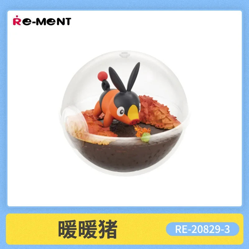 Genuine Re-Ment Pokemon Leisure time Poke Ball Trapinch Gonbe Slowpoke Goomy Action Figure Model Toys Gift for Birthday