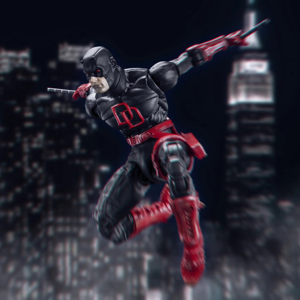 In Stock - FlefToys Marvel Daredevil Classic Red Shadowland Reborn Black 8" Action Figure Devil Defenders Matt Murdock Legends
