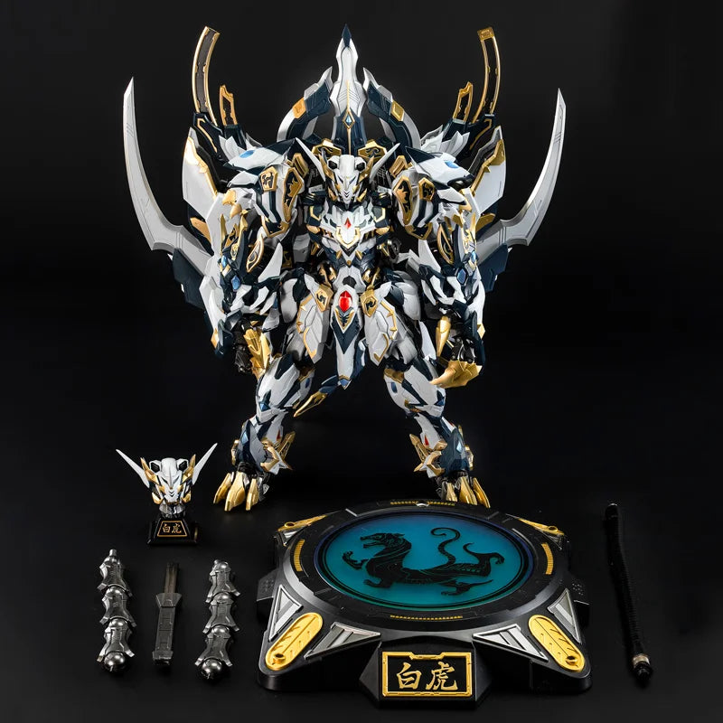 Zangdao Fourth Sacred Beast White Tiger Alloy Mecha Model CD02 Collectible Action Figure with Bonus Item Finished Toy