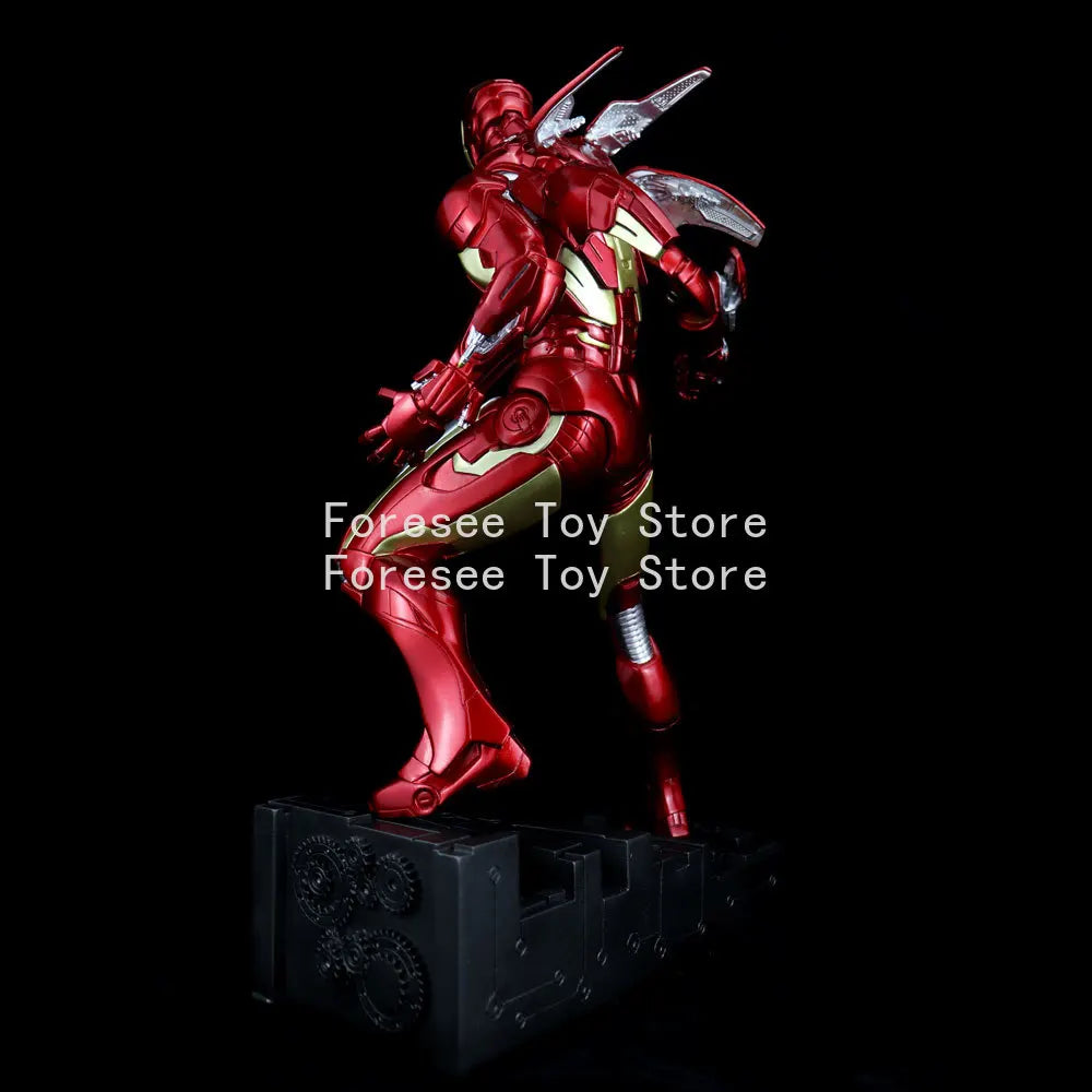50cm Mark7 Figure Marvel Comics Anime Figure Collection Light-up Resin Model Desktop Ornament Decorations Best Gift for Children