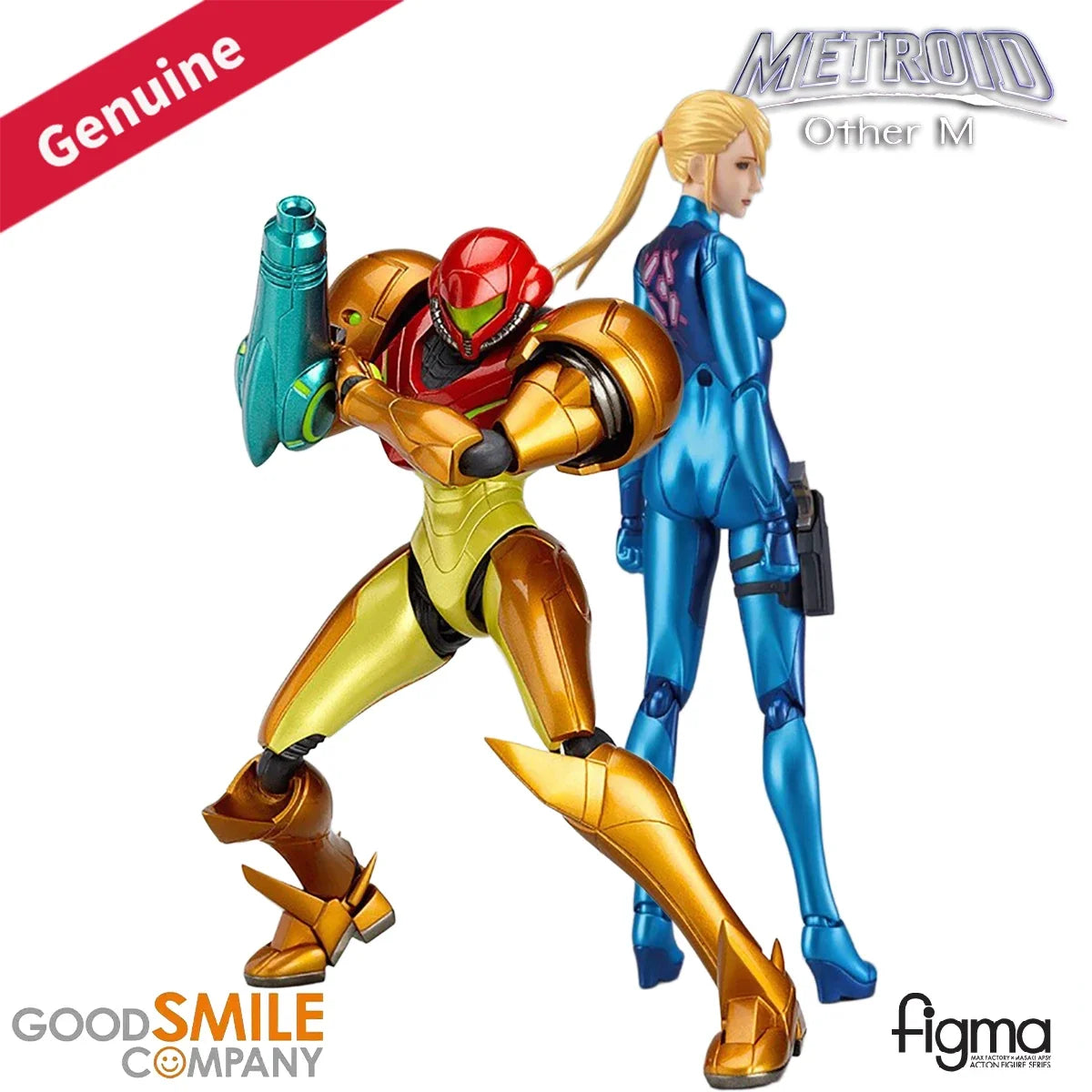 Original Genuine Max Factory Action/Dolls Figma (#306) (#133) Metroid: Other M Samus Aran & Zero Suit Ver. H=135mm H=15cm Figure