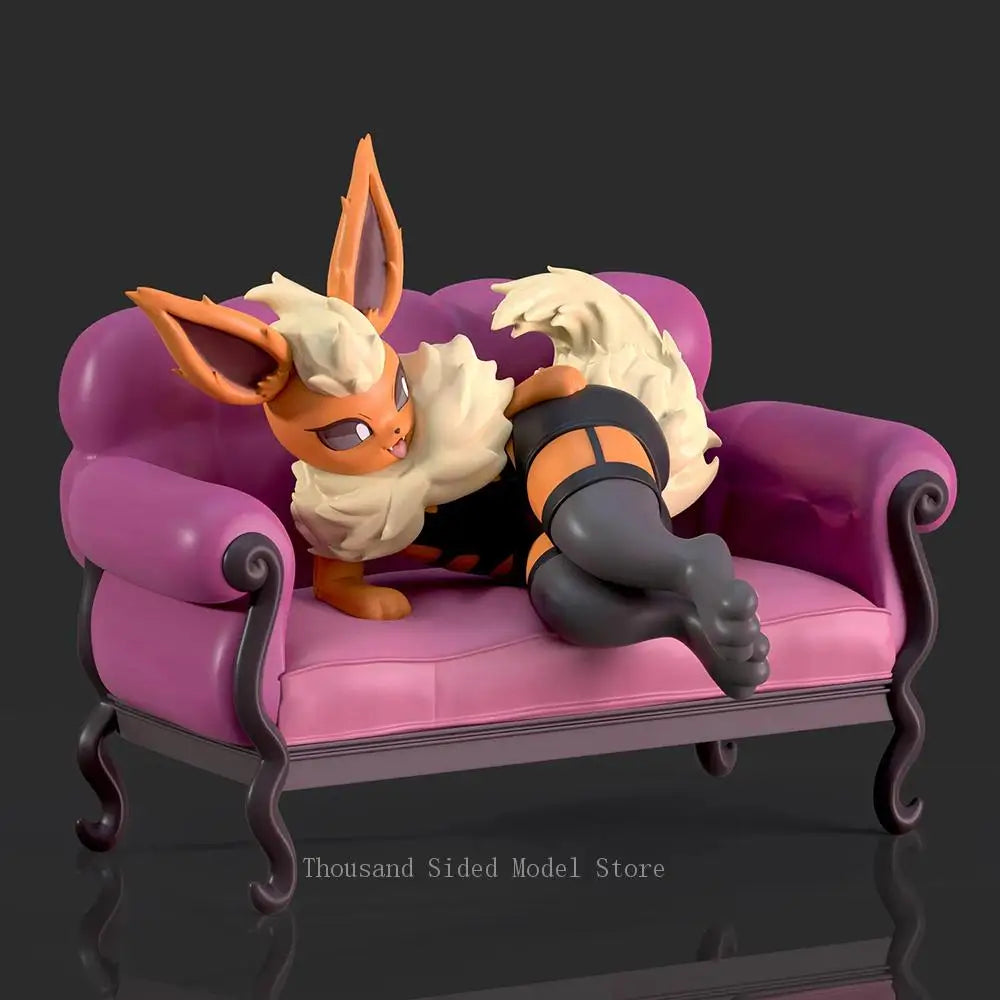 In Stock IDPLAYER Pokemon Flareon 1/20 Flareon Figure Gk Model Toys Hot Furry Girls Figures Finished Model Toys Gifts