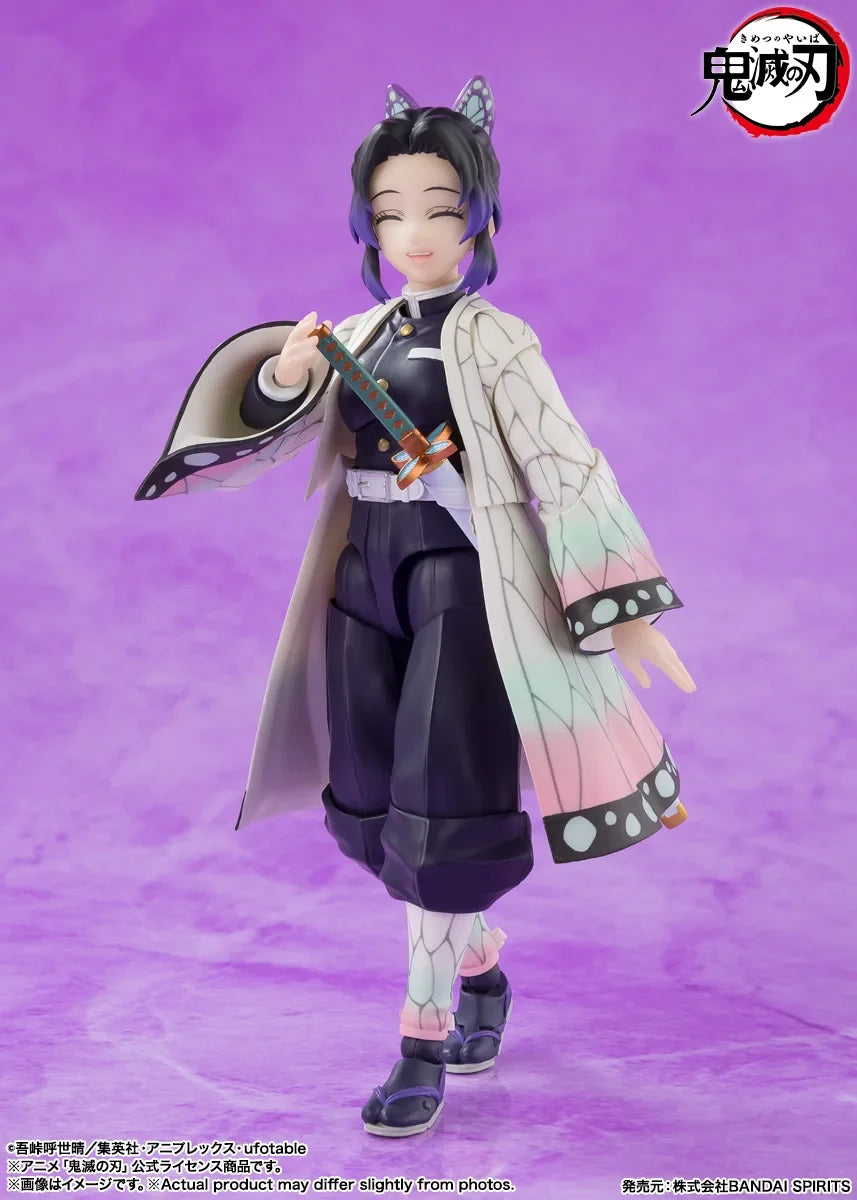 Original Bandai Demon Slayer: Kimetsu no Yaiba S.H.Figuarts SHINOBU KOCHO Anime figure Model Toy Collections Gift