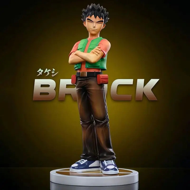 18cm Ash Ketchum PVC GK Statue Anime Action Figure Set with Brock & Misty Collectible Doll for Room Desk Decor Ideal Toy Gift