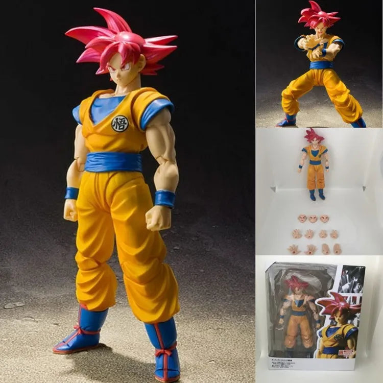 Dragon Ball Super Super Saiyan Red Hair Goku Action Figure Collectible Competition Model Toy for Fans And Collectors