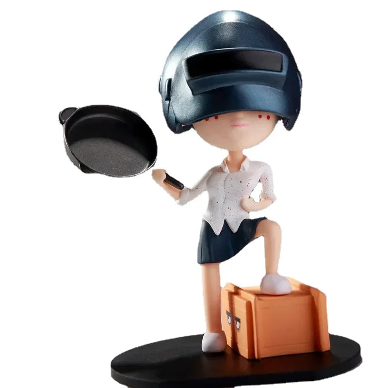Pubg Action Figures 12cm Adventure Shoot Game Q Version Model Doll Peripherals Small Figures Manga Anime Action Gift Toys boys