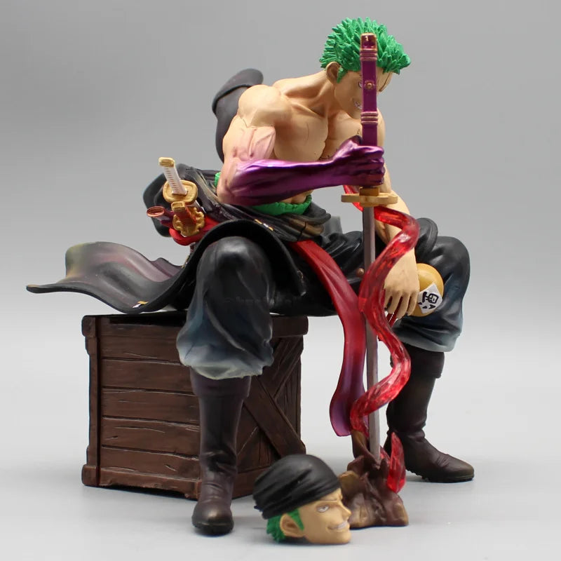 One Piece Zoro 15cm Figures Roronoa Zoro With 2 Heads Anime Figurine Pvc Statue Model Desk Collection Doll Decoration Toys Gifts