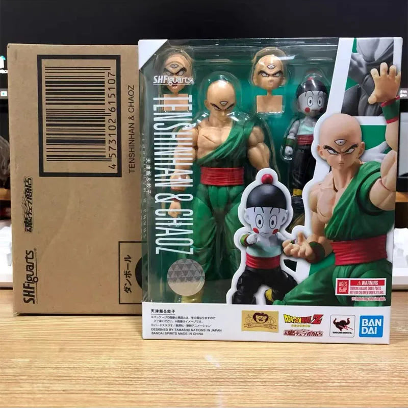 Günstiger Preis Auf Lager BANDAI Original S.H.Figuarts DRAGON BALL TENSHINHAN UND CHAOZ SHF Actionfigur Modell Spielzeug Geschenk für Kinder