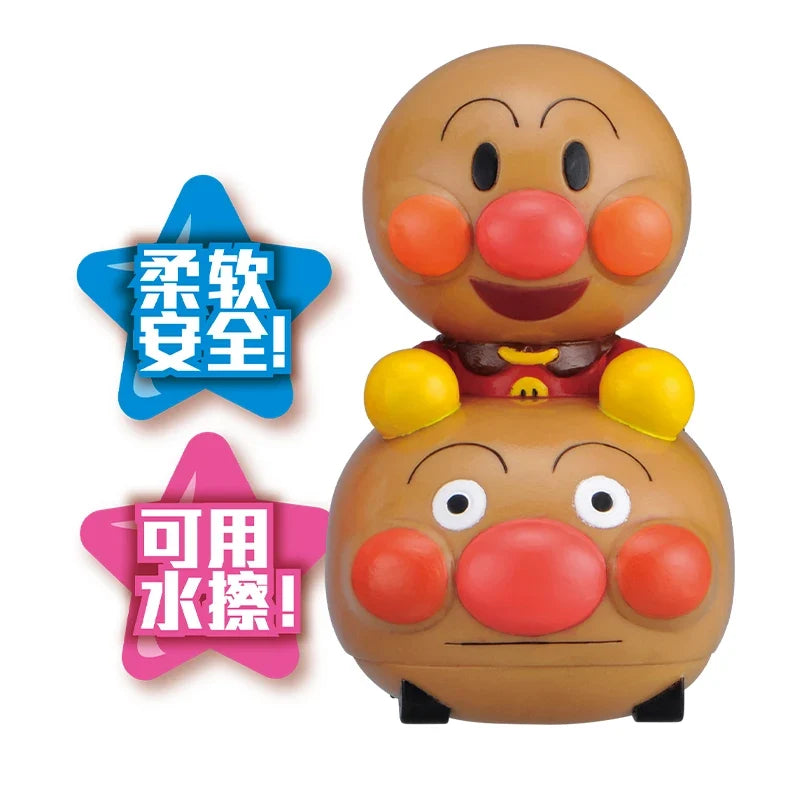 Bandai Eyewear Factory's ANPANMAN Breadman Pinching Sound Soft Rubber Figurine - Breadman Desktop Figurine Model Figure