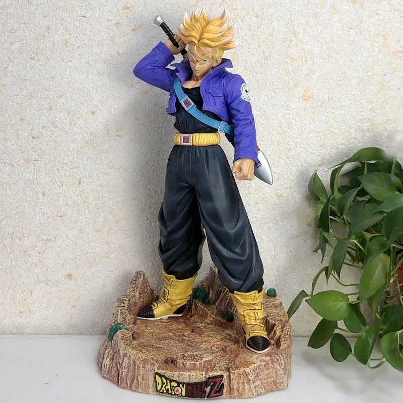 50cm Dragon Ball Figure Torankusu Super Saiyan Double-headed Replacement Anime Collection Model Desktop Ornaments Children Toys