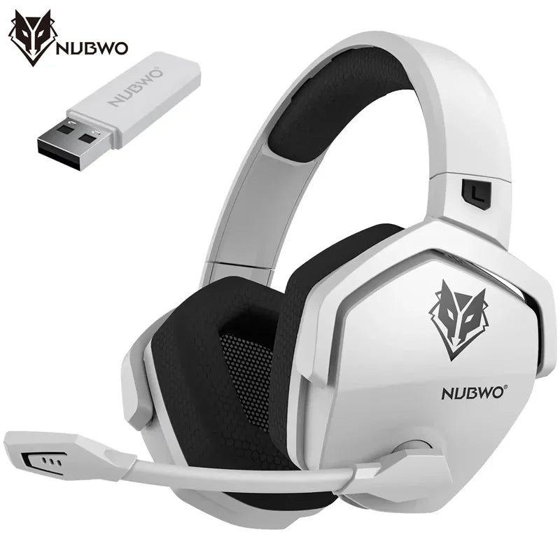 NUBWO G06 Dual Wireless Headsets Gamer 2.4GHz Bluetooth 5.3 Gaming Headphones with Microphone for PS5, PS4, PC, Mobile, Switch