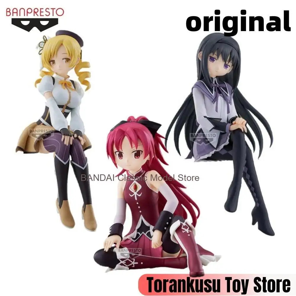 Banpresto Puella Magi Madoka Magica Anime Akemi Homura & Tomoe Mami & Sakura Kyouko Actionfiguren Modellfigur Original