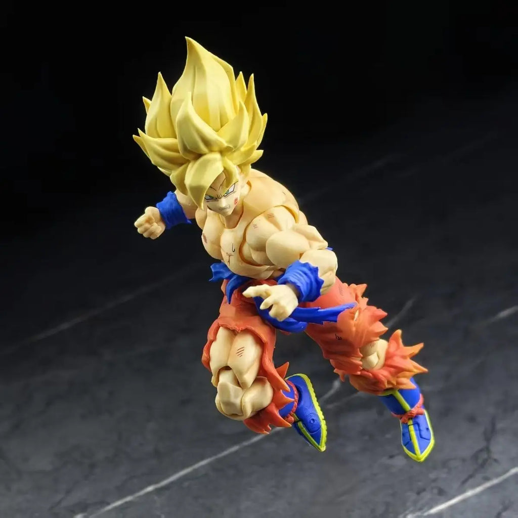 New N&T Stutio Dragon Ball Super Saiyan Goku 3.0 Body Action Figure SHF War Damaged Son Goku Weekly Color Figures Collection Toy
