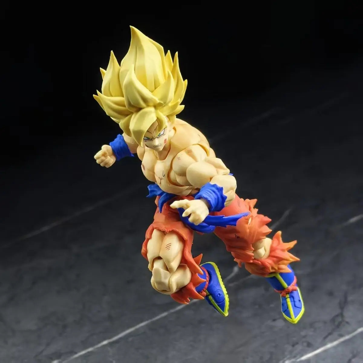 New N&T Stutio Dragon Ball Super Saiyan Goku 3.0 Body Action Figure SHF War Damaged Son Goku Weekly Color Figures Collection Toy