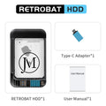 RETROBAT Portable 500G Gaming HDD Consoles 70+Emulators 64000+Retro Games for PS3/PS2/DC/N64/PSP/MAME/SS  for Windows Laptop&PC