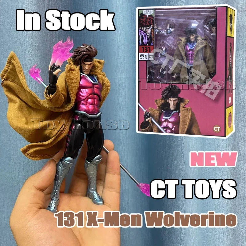In Stock Ct Toys Gambit Figure Mafex 131 X-Men Wolverine Shf Anime Action Figure Figurine Statue Model Kids Toy Customized Gift