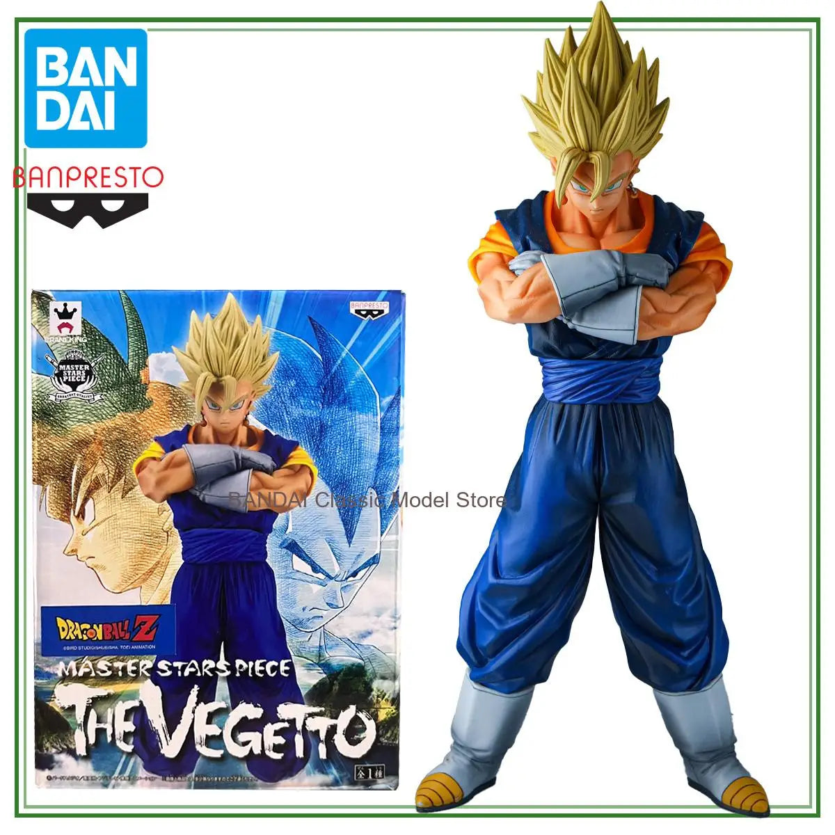 Bandai Original BANPRESTO Anime msp Dragon Ball Z CLEARISE Super Saiyan Vegetto Action Figures Collection Model Toys