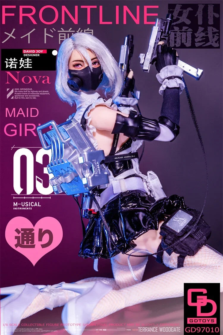 In Stock GDTOYS GD97010 1/6 Maid Girls Front Line Action Figure  Nova 12'' Full Set Female Soldier Figurine Collectible Model